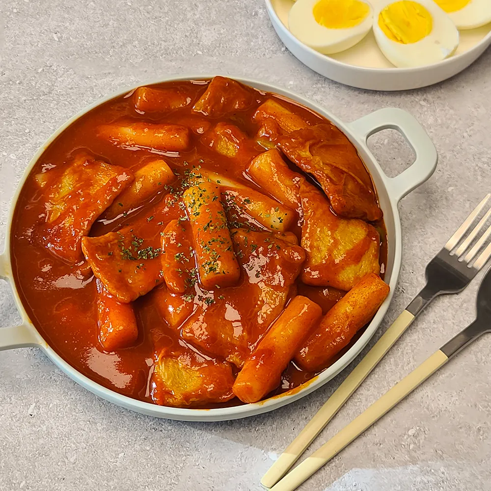 이천쌀 국물 쌀떡볶이 밀키트 즉석 떡뽁이 택배 업소용 대용량 국내산 410g, 3개 6