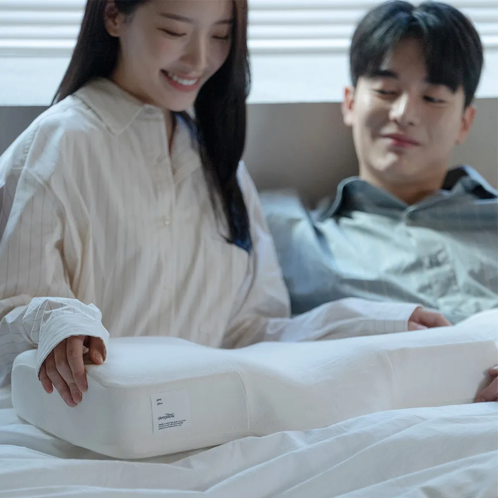 슬리필로우 경추베개 스탠다드 오가닉코튼 화이트 목디스크 거북목 일자목 코골이 깊은잠 베개 3